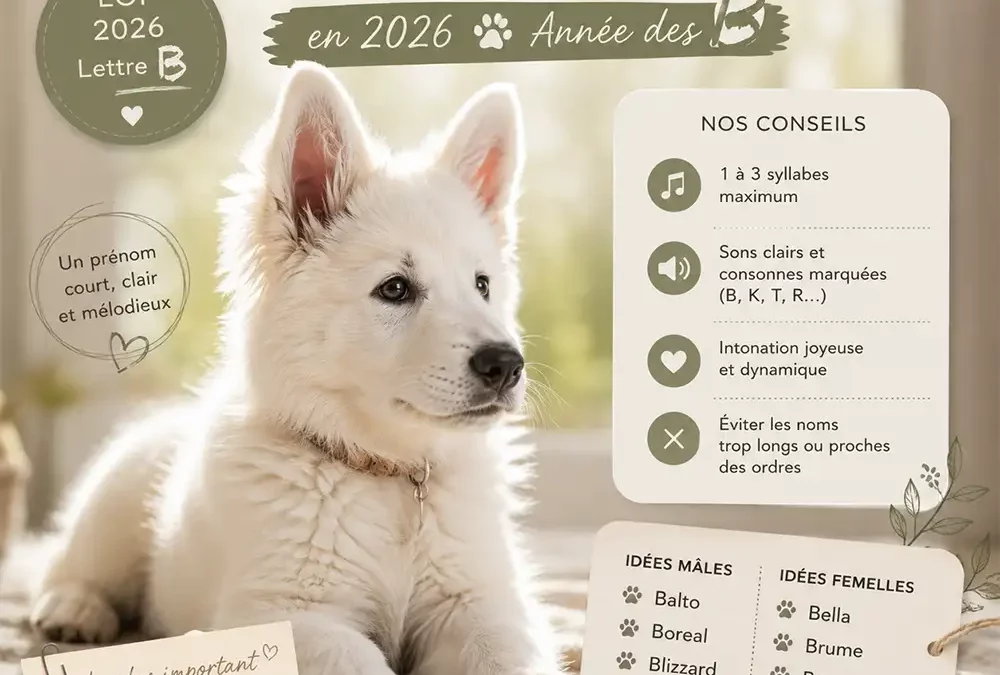 Comment choisir le prénom de son Berger Blanc Suisse en 2026 ?